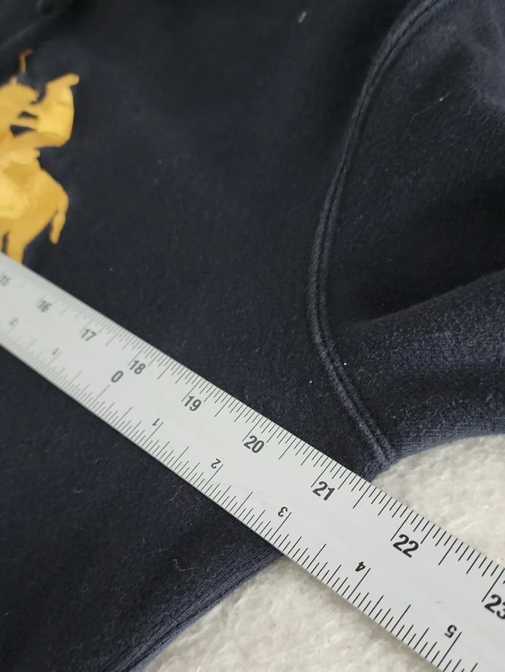 Polo Ralph Lauren Triple-Pony Fleece Hoodie Black Gold Men Sz Small Luxury Gem